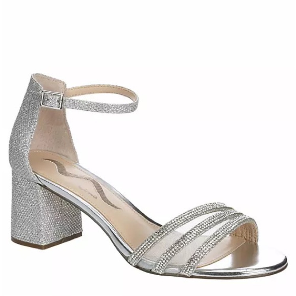Nina Nagida Silver Dreamland Heeled Sandal size 7